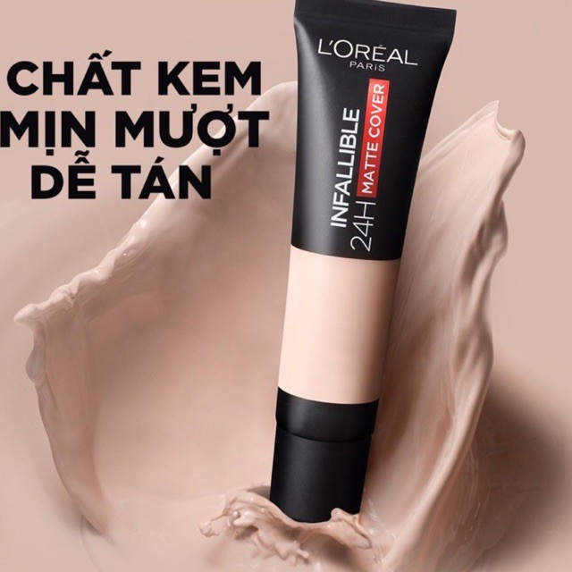 CHÍNH HÃNG Fullsize - Kem nền L’OREAL INFALLIBLE MATTE COVER 24h | BigBuy360 - bigbuy360.vn