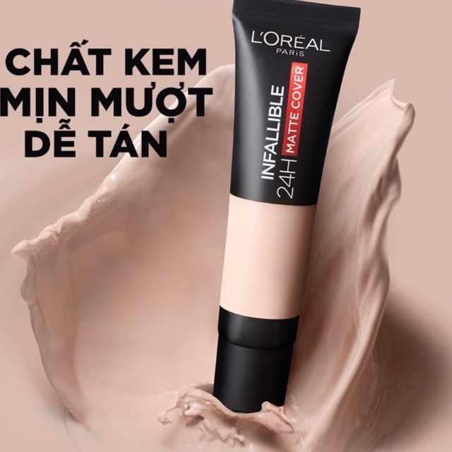 CHÍNH HÃNG Fullsize - Kem nền L’OREAL INFALLIBLE MATTE COVER 24h