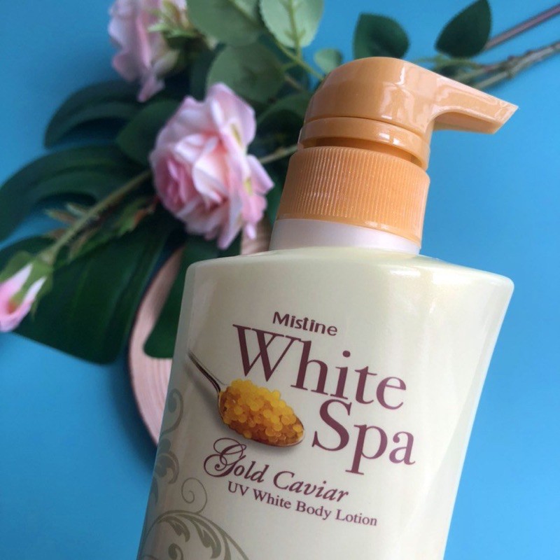 Sữa Dưỡng Thể Toàn Thân Trứng Cá Muối Vàng MISTINE WHITE SPA -GOLD_CAVIAR UV WHITE BODY LOTION