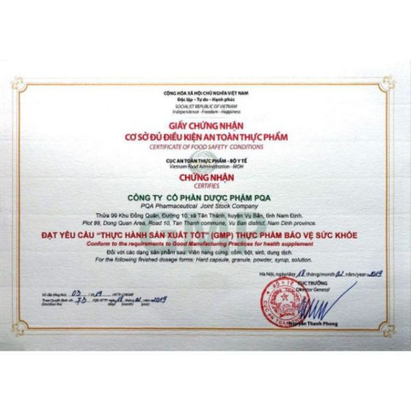 Hoàng Cầm PQA Hỗ Trợ Giảm Các Triệu Chứng Chảy Nước Mũi, Đau Đầu Do Viêm Xoang Hộp 125ml