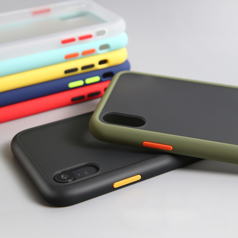 Ốp điện thoại mềm mặt nhám chống sốc thời trang cho iPhone 8 7 6 6S Plus XR X XS Max SE 2020