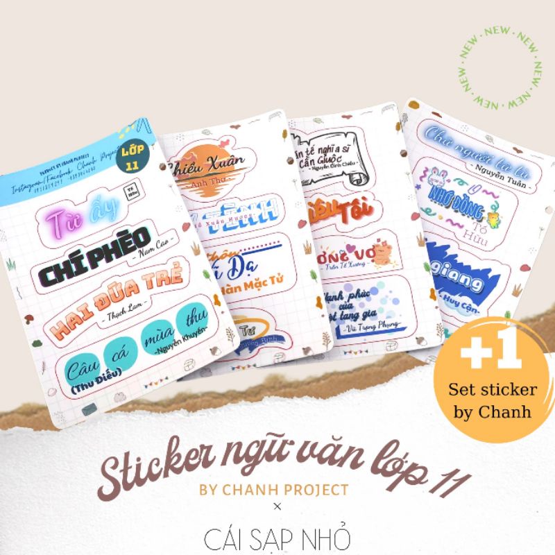 Set 16 tựa bài môn Ngữ Văn lớp 6,7,8,9,10,11,12 tiện dụng xinh xắn