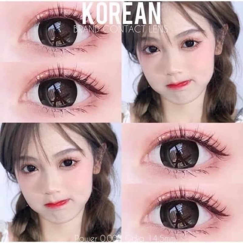 Kính Áp Tròng Black - Đen Giãn Tròng To 14.5 Full Độ Cận( Ghi Chú Độ Cận)