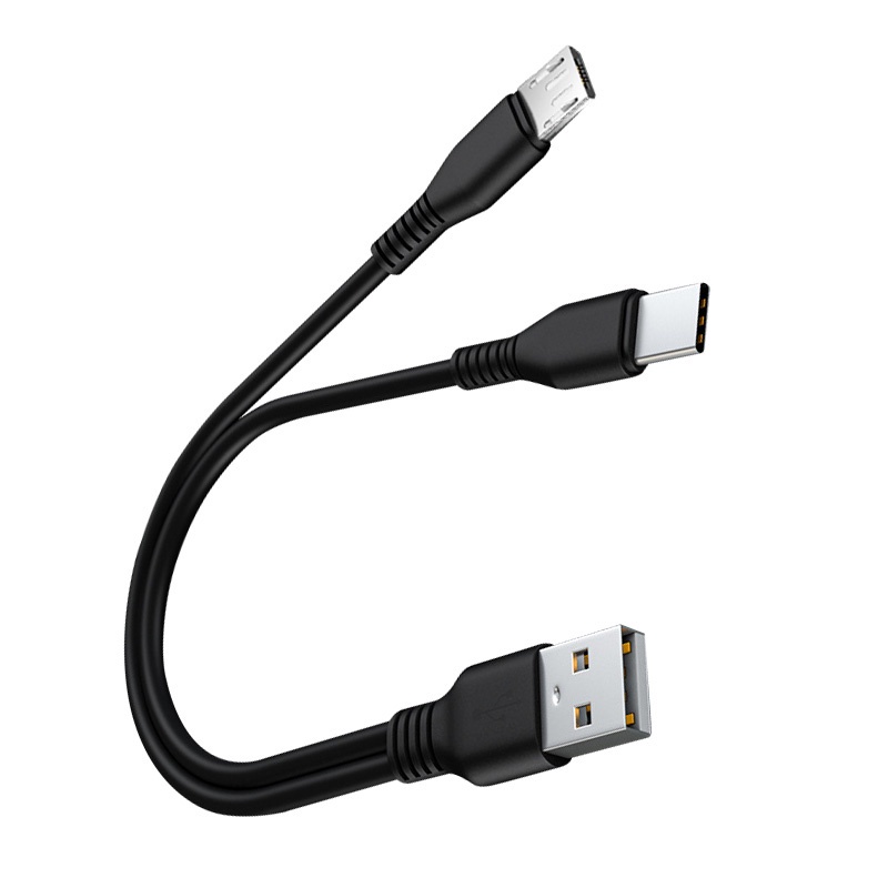 Dây Cáp Sạc 2 Trong 1 Chuyển Đổi Đầu Micro Usb Sang Type C Cho Điện Thoại 2 Cổng Usb C GUUGEI