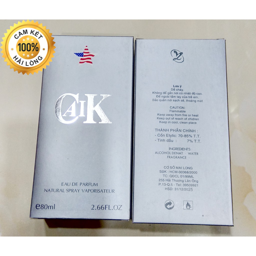 (ĐenTrắng) CaiK _ Nước Hoa Nam Chính Hãng 80 ML | BigBuy360 - bigbuy360.vn