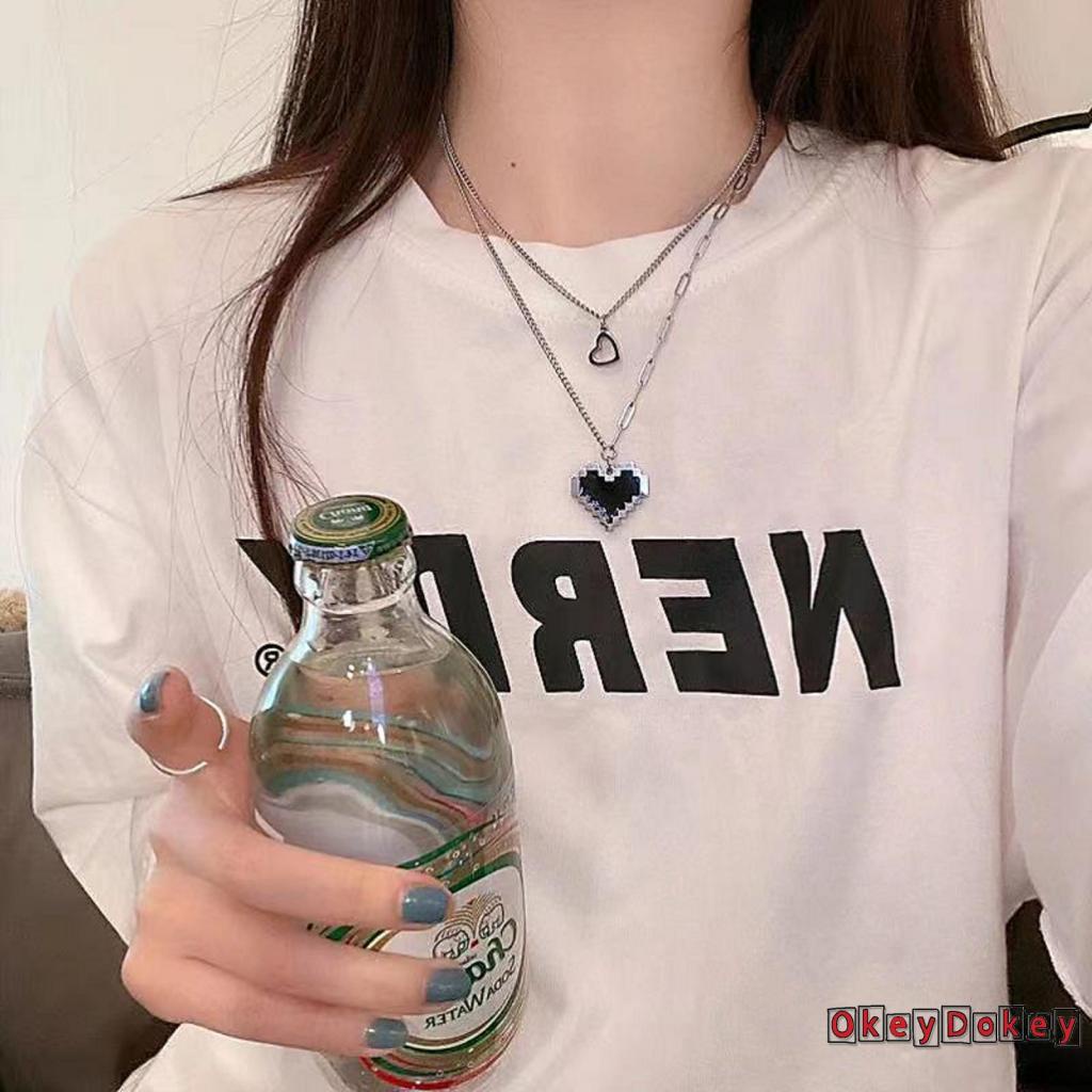 Dây chuyền hai lớp mặt hình trái tim thời trang cho nữ