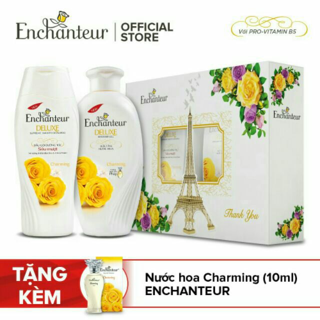 Hộp quà Enchanteur 180g tặng nước hoa Enchanteur 10ml