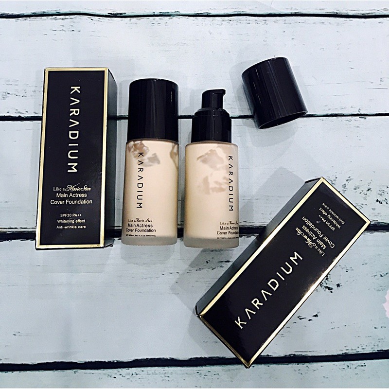[Hàng Chính Hãng] Kem Nền Lọ Che Phủ Cao Karadium Tông Tự Nhiên Like A Movie Star Cover Foundation SPF30 PA++ #21 | BigBuy360 - bigbuy360.vn