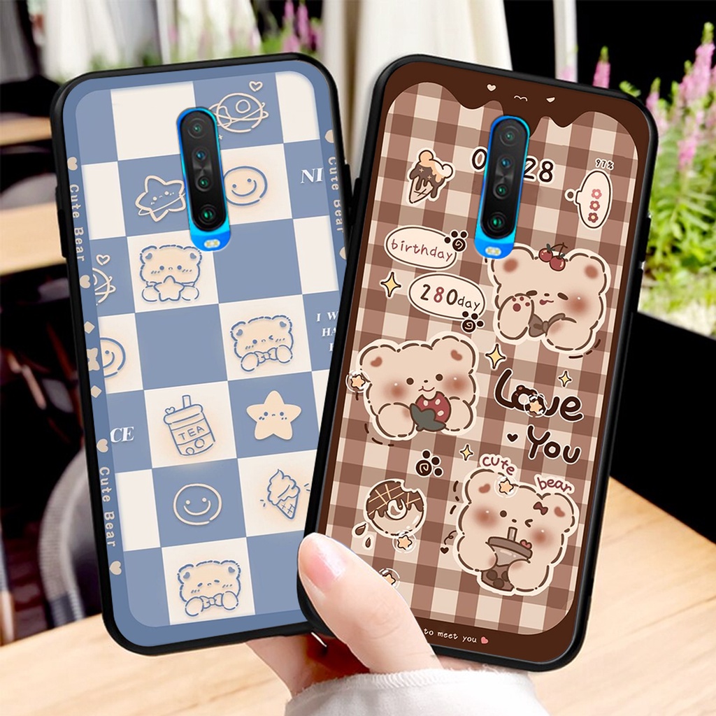 Ốp lưng Xiaomi REDMI K30 in hình 3D GẤU cute be@r, soda, happy day cực hot ,thời thượng