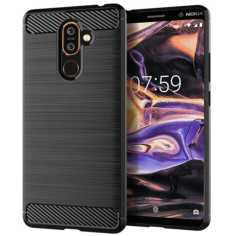 Nokia 7 plus ốp chống sốc vân carbon