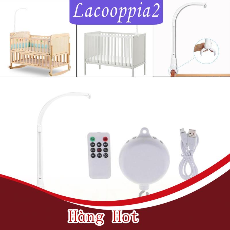 Giá đỡ điện thoại gắn nôi có chuông xoay tự động cho bé
