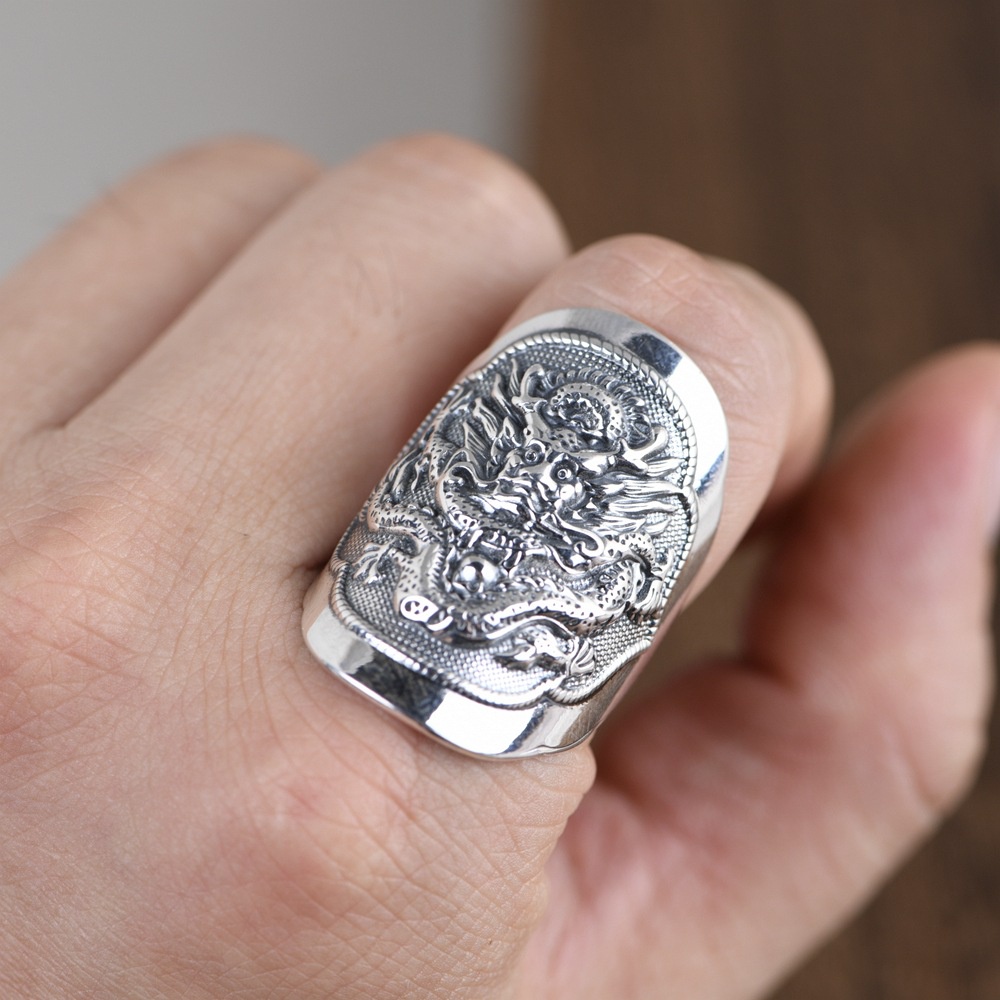 Nhẫn HìNh RồNg Mạ BạC ThờI Trang Cho Nam Nữ