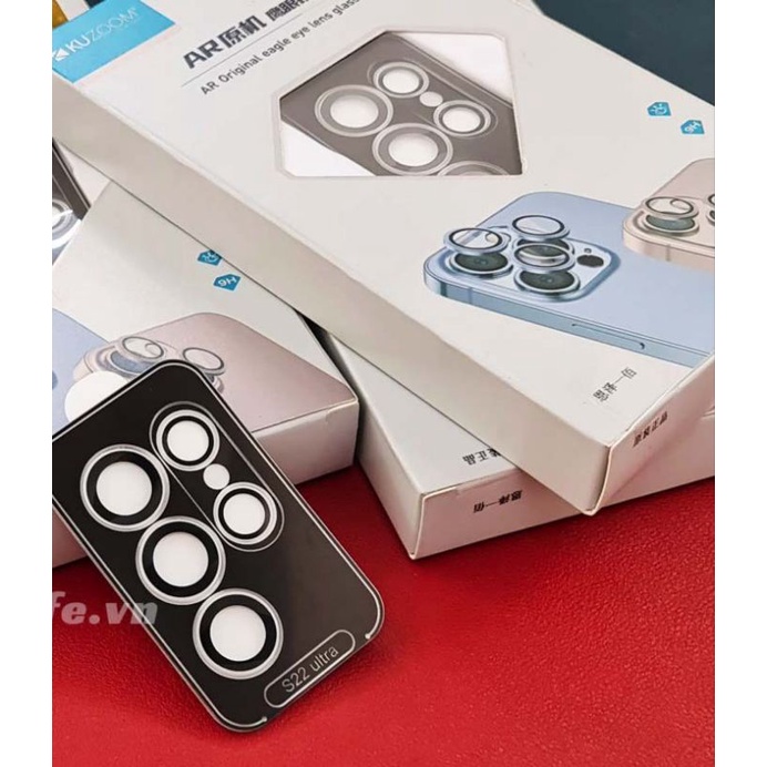 Bộ 5 lens bảo vệ camera Samsung S23 Ultra,S23 plus , S23, S22 Ultra Kuzoom Crystal chính hãng