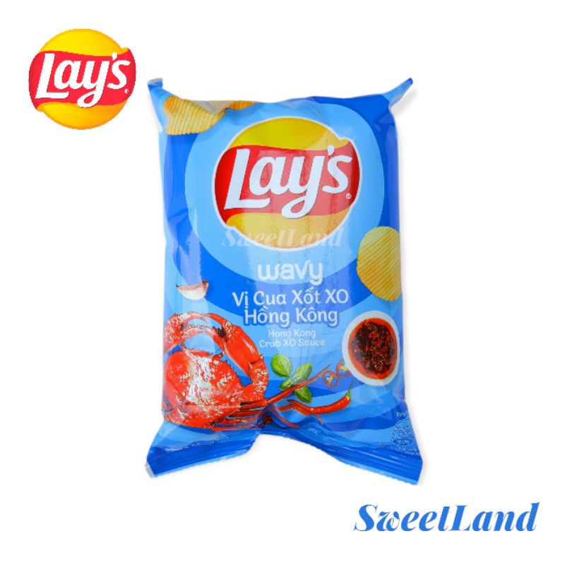 Bánh snack khoai tây Lays nhiều vi gói nhỏ 32g