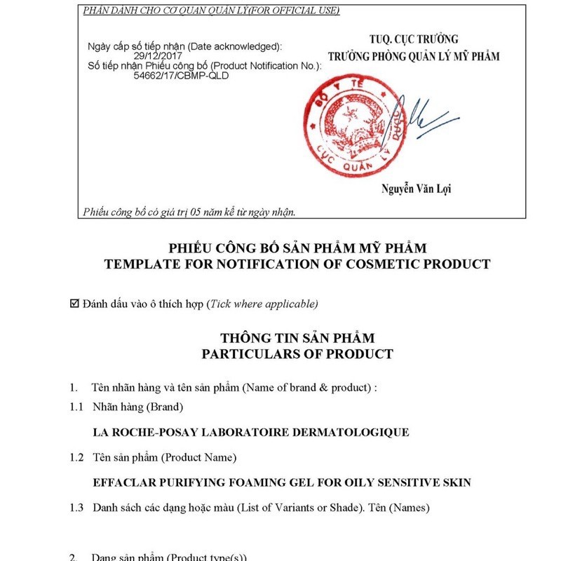 Kem mụn La Roche-Posay Effaclar Dou