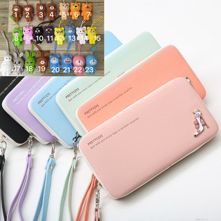 Combo ví nữ PRETTYZYS và ví nhỏ silicon hoặc móc khóa silicon cute
