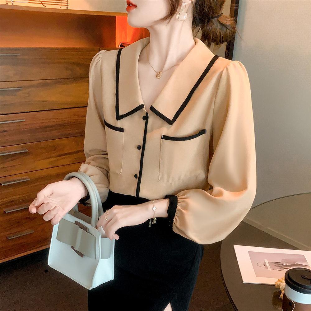 Áo Sơ Mi Chiffon Tay Dài Phong Cách Thời Trang Mới Dành Cho Nữ