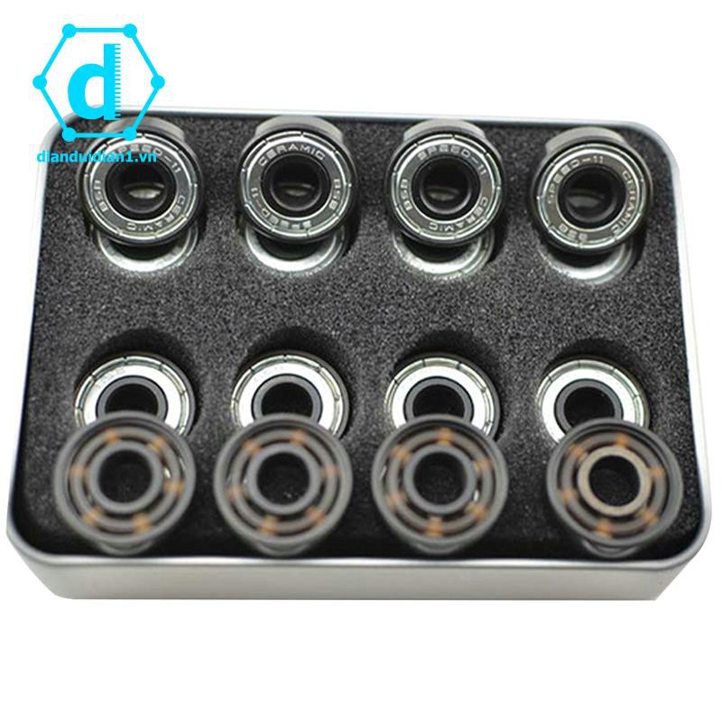 16Pcs BSB 608 ABEC-11 6 Bead Ceramic Skateboard Roller Ice Bearings