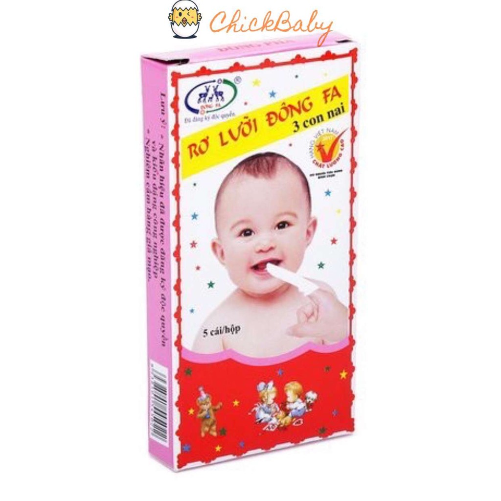 Rơ lưỡi cho bé sơ sinh, tưa lưỡi Đông Pha đầu nhỏ từ 0 tuổi, vệ sinh lưỡi cho bé ChickBabyShop