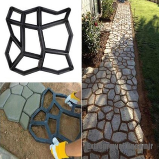 [Extremewellknownjr] Path Maker Mold Reusable Concrete Cement Stone Design Paver Walk Mould Reusable