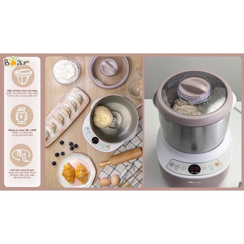 Máy nhào bột, nhồi bột Bear 3,5L HMJ-A35M1 chính hãng bảo hành 12 tháng