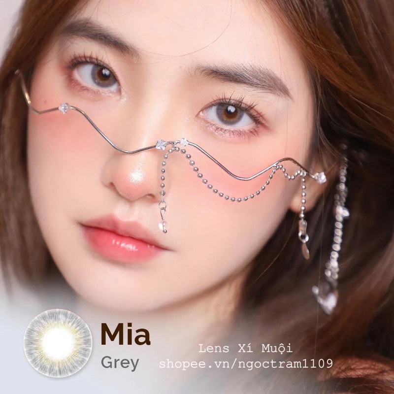 Lens mắt kính áp tròng màu xám tây MH8987 có độ cận