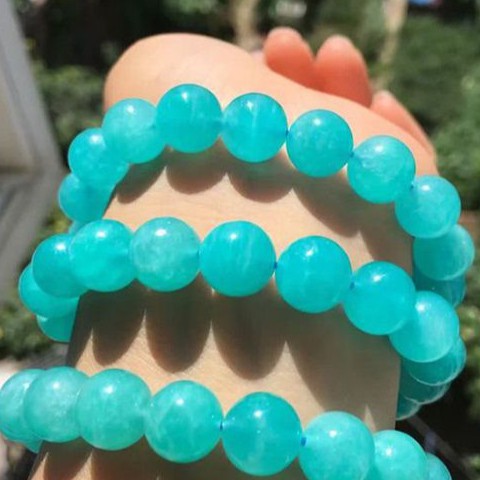 Vòng tay đá Amazonite sắc xanh ngọc thanh khiết