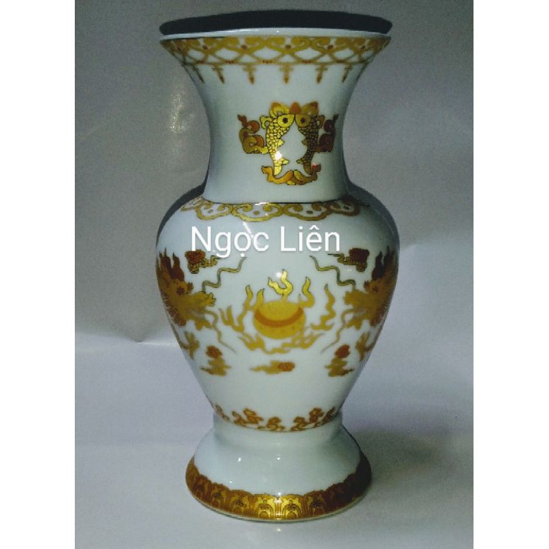 Set Bộ đồ thờ cúng ông táo ,đất đai , bàn thiên trắng rồng cho bàn thờ 40 cm