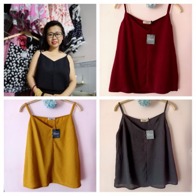 [Mã FAMAYWA giảm 10K đơn 50K] [BIGSIZE] áo dây vải đũi sớ nút bọc vải, có size v1<115 | BigBuy360 - bigbuy360.vn