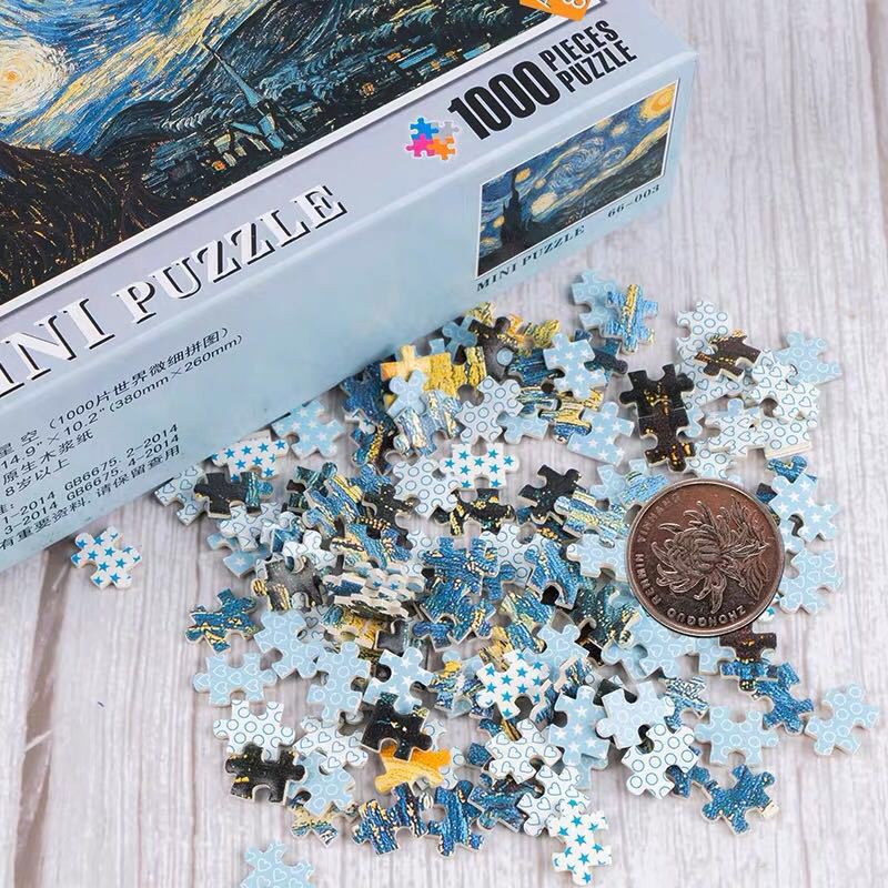 Tranh ghép hình 1000 mảnh Jigsaw Puzzle kích thước 38*26cm cao cấp tặng kèm keo gắn tranh