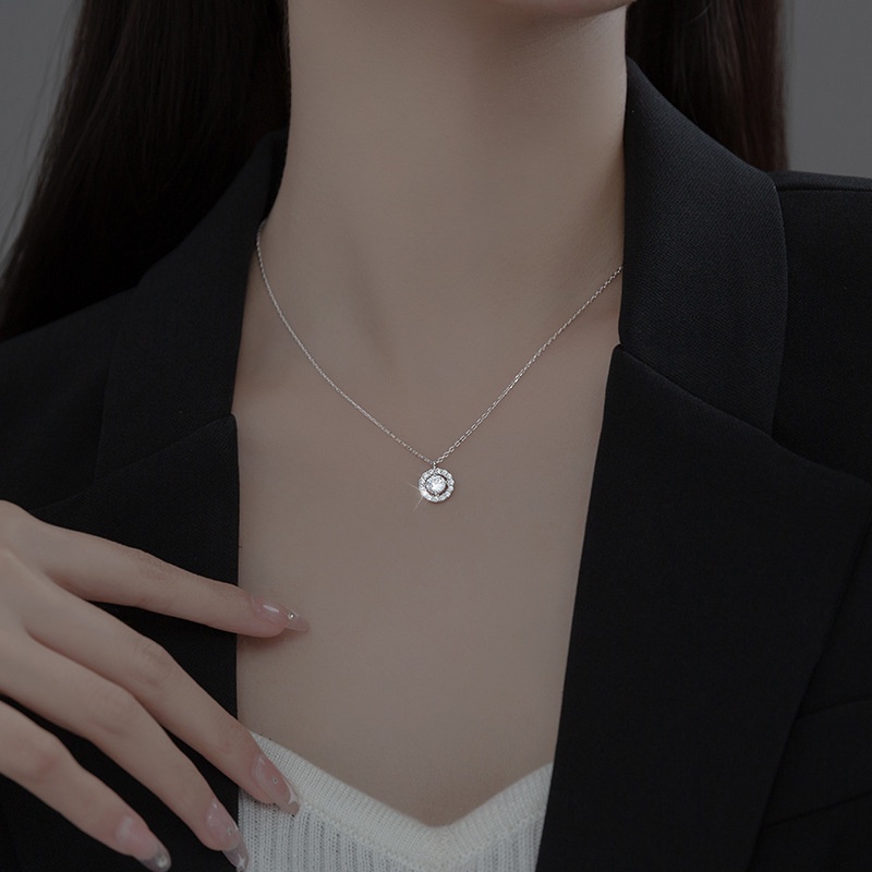 Dây chuyền bạc nữ đính đá DB2426 cao cấp Trang sức Bảo Ngọc Jewelry