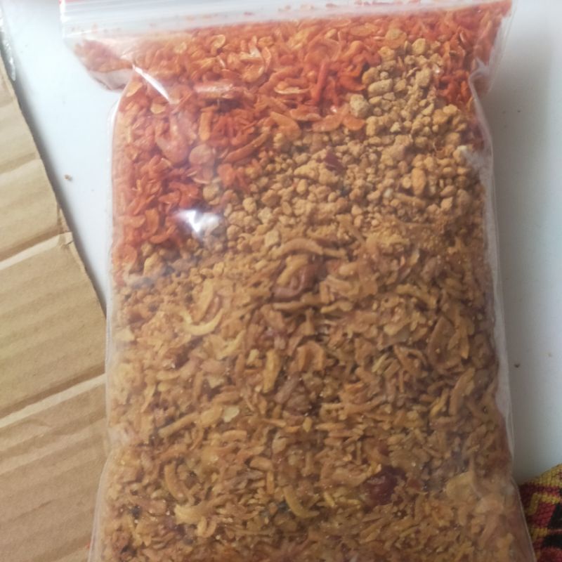 500g muối tôm hành phi 50k