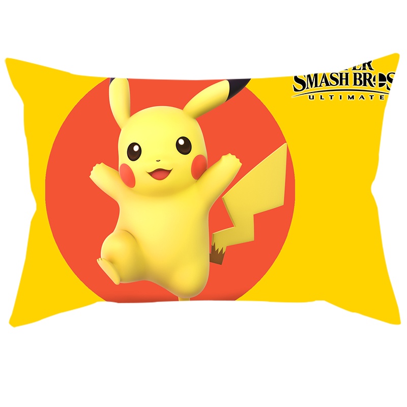 Vỏ Gối Polyester In Hình Pikachu Pokemon Đơn Mặt