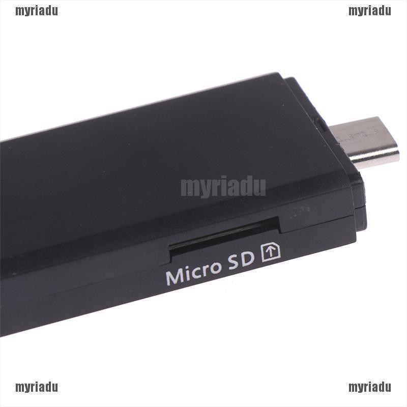 Đầu đọc thẻ nhớ otg tf/sd tốc độ cao thiết kế 3 trong 1 có cổng usb2.0 type c/micro usb/usb chuyên dụng