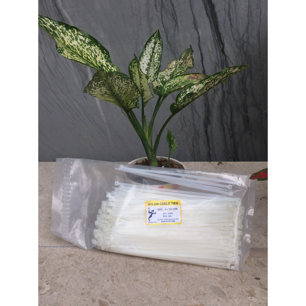 Dây Thít Nhựa - Dây rút nhựa 1kg đen trắng, 1 cân dây thít nhựa đủ size- lạt nhựa siêu bền