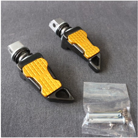 GÁC CHÂN SAU  CỐT 6 LY BẰNG NHÔM CNC CHO VARIO, CLICK, AB125, SH... NHIỀU MÀU SẮC ĐẸP MẮT