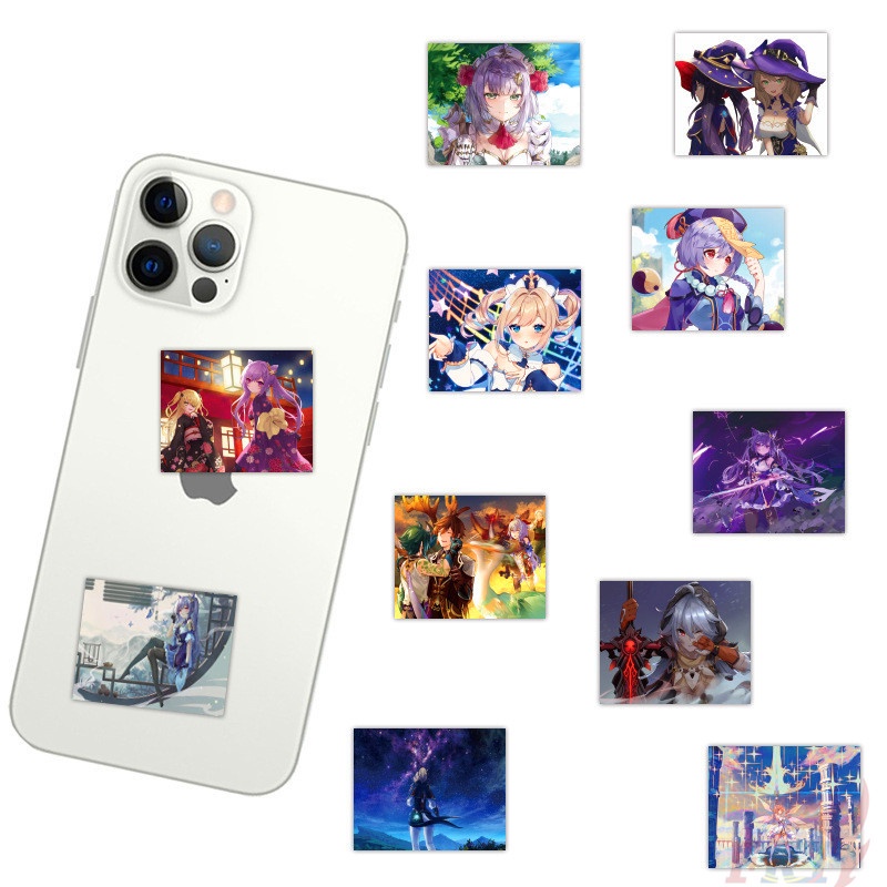 50 Cái / Bộ ☆ Áp Phích Dán Áp Phích Mini Genshin Impact ☆ Miếng Dán Đề Can Chống Thấm Nước Thời Trang Tự Làm