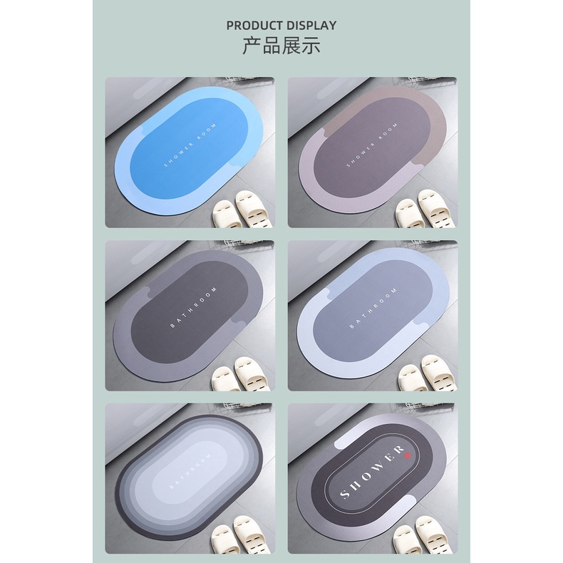 Thảm Chân Kiểu Oval Nhiều Hình Cute