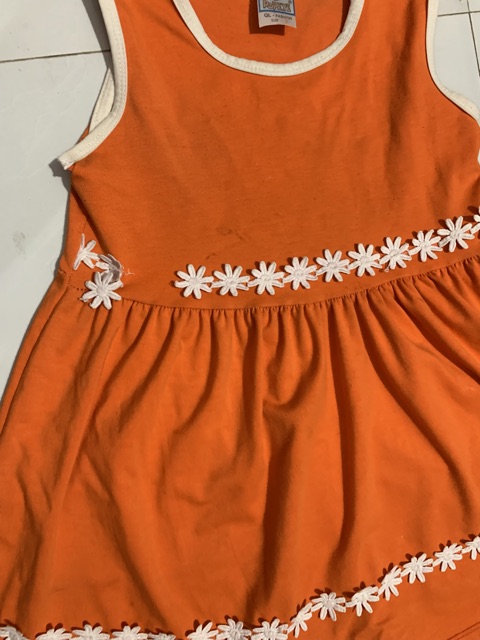 Thanh lý váy màu cam bé gái 2 tuổi đến 4 tuổi used