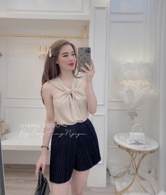 Yếm lụa xoắn ngực hàng đẹp Hanna