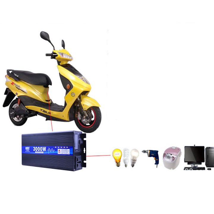 [Mã 155ELSALE giảm 7% đơn 300K] ĐỔI NGUỒN SIN CHUẨN 3000W 12V