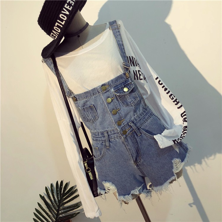 (order) Quần Yếm Short Bò rách ( có ảnh thật) | BigBuy360 - bigbuy360.vn