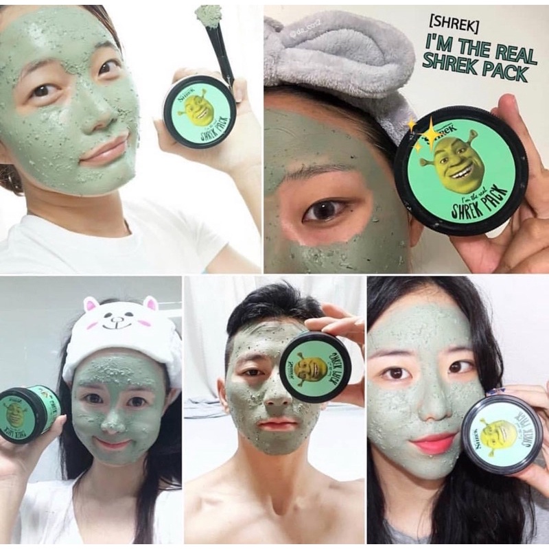 Mặt Nạ Đất Sét Bạc Hà Rau Má SHREK PACK Mask Chính Hãng