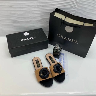 Dép nữ quai ngang trần chỉ hoa trà mềm êm Nguyên hộp hãng cao cấp