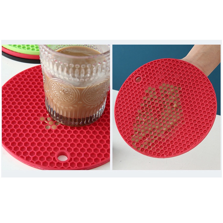 Giá Đỡ Nồi Bằng Silicon Cách Nhiệt Chống Trượt Đa Năng Hình Tổ Ong