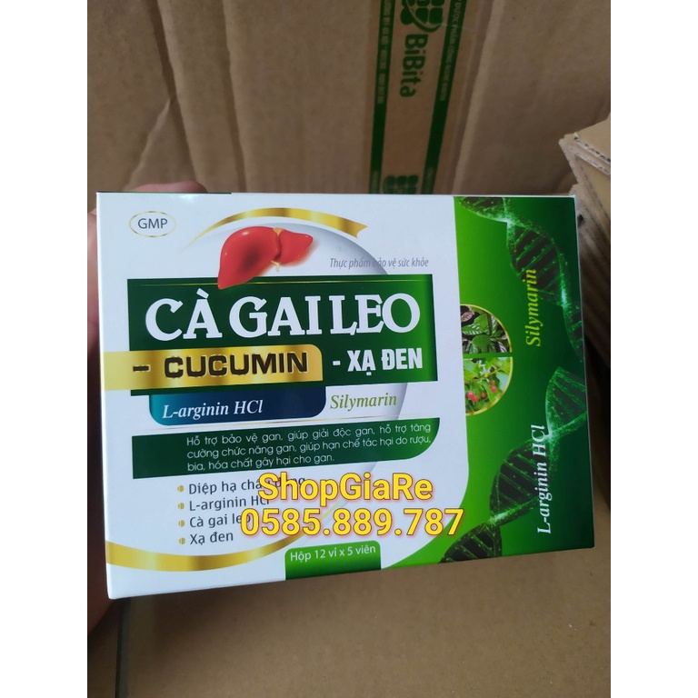 Bổ gan Cà gai leo Curcumin xạ đen giải độc gan, mát gan, hạ men gan, tăng cường chức năng gan