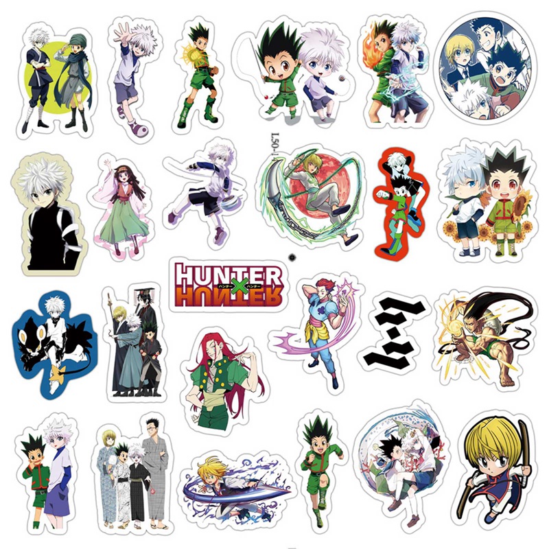 Set 100 Sticker Anime Hunter X Hunter Dùng Để Trang Trí Ô Tô / Laptop