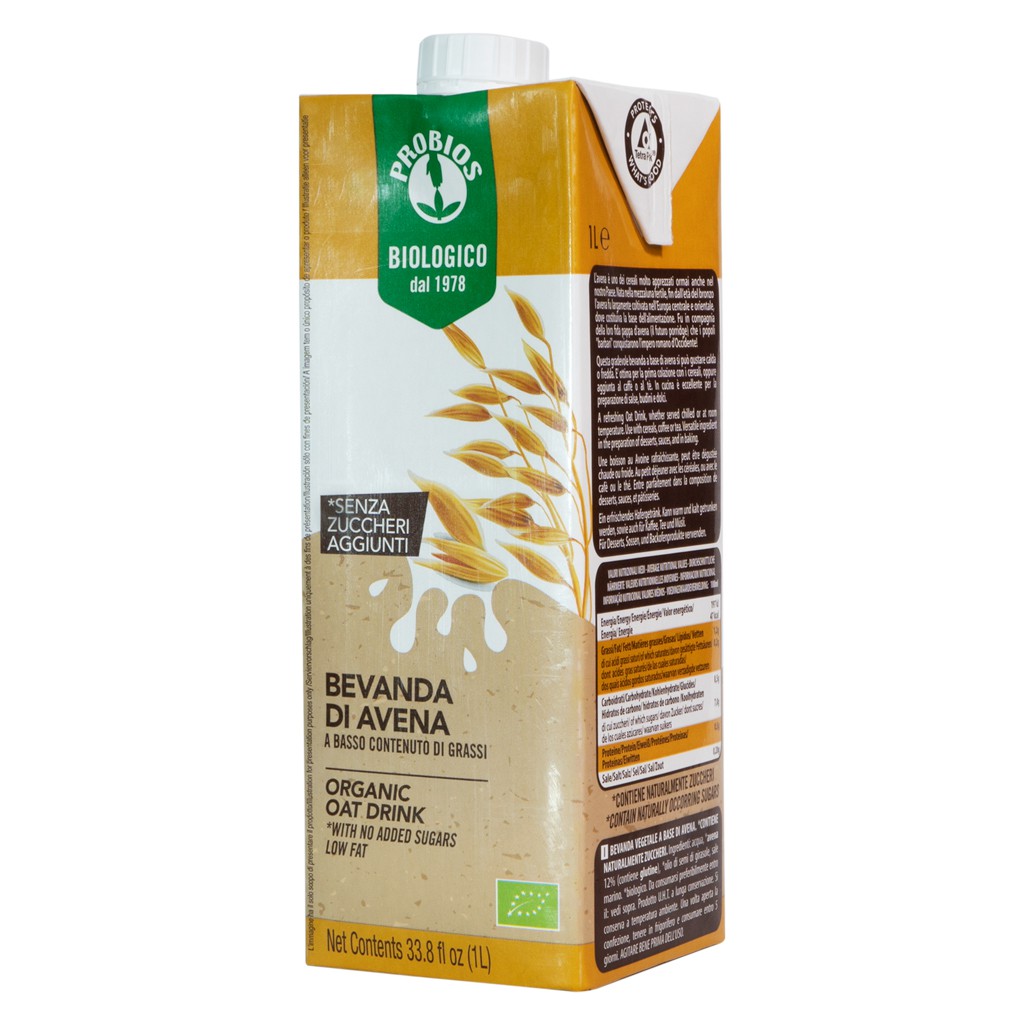 Sữa Yến Mạch Nguyên Chất Hữu Cơ 1L ProBios Organic Oat Drink