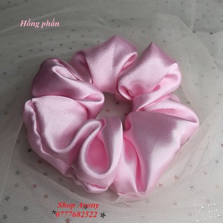 Cột tóc Scrunchies vải phi BÓNG (satin)