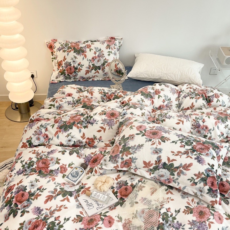 Set Bộ Vỏ Nỉ Nhung Sữa, Chất Nỉ Nhung Mềm, Êm, Ấm Áp_shinbedding